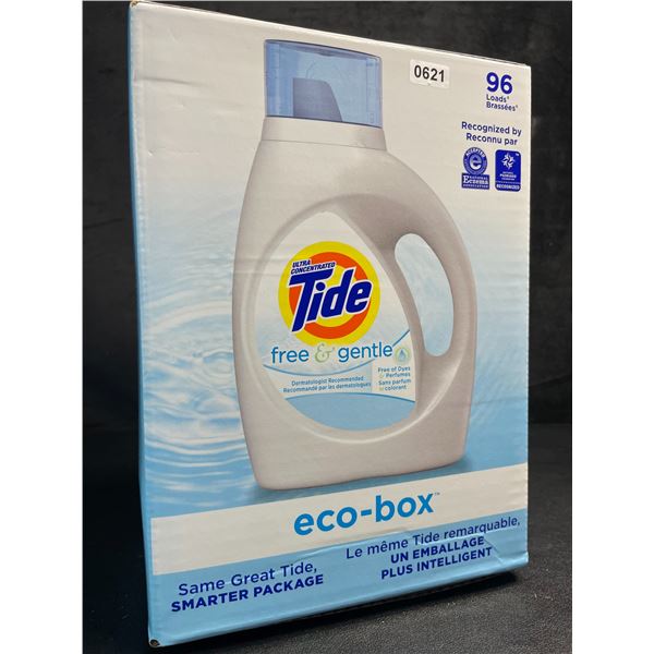 Tide Ultra Concentrated Free & Gentle Eco-Box Liquid Laundry Detergent (3.1L) 96 Loads - New