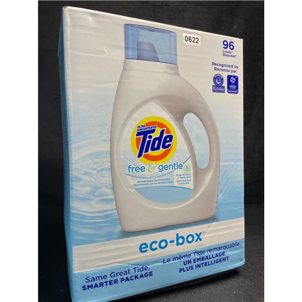 Tide Ultra Concentrated Free & Gentle Eco-Box Liquid Laundry Detergent (3.1L) 96 Loads - New