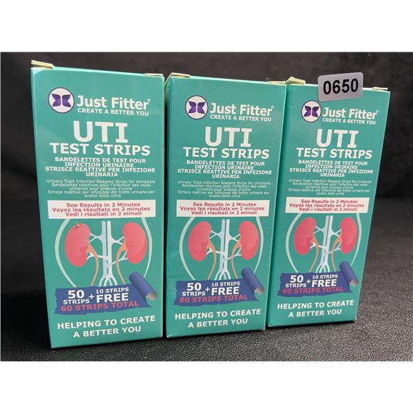 3 Boxes of UTI Test Strips (60 Strips Each) Fast Results in 2 Minutes - New