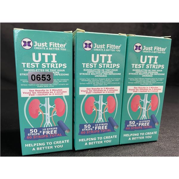 3 Boxes of UTI Test Strips (60 Strips Each) Fast Results in 2 Minutes - New