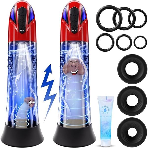Penis Pump/Electric Penis Extender/Male Masturbator Toy with 10 Erection Training Modes (New Sealed)