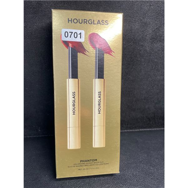 Hourglass Phantom Volumizing Glossy Balm Duo Set (1.7G x 2) Haze & Crave Shades - Brand New
