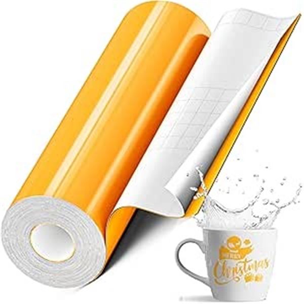 50FT Roll of Yellow Permanent Vinyl (12" x 50FT) For Cricut/DIY Crafts, Custom Decals, etc. New