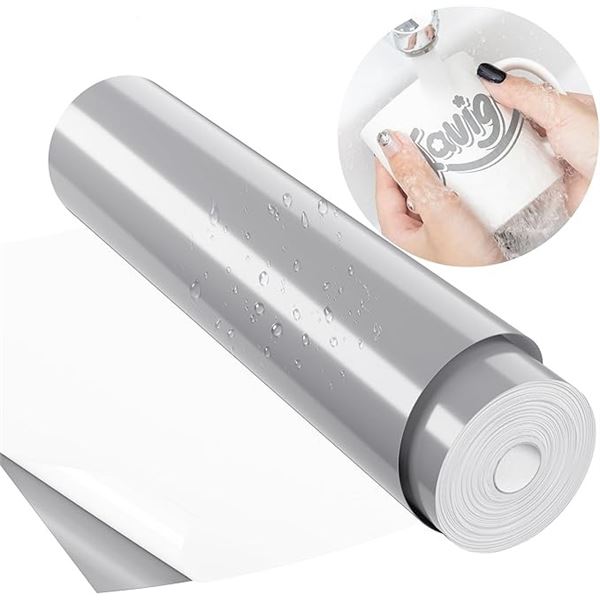 40FT Roll of Grey Permanent Vinyl (12" x 40FT) For Cricut/DIY Crafts, Custom Decals, Mugs, etc. New