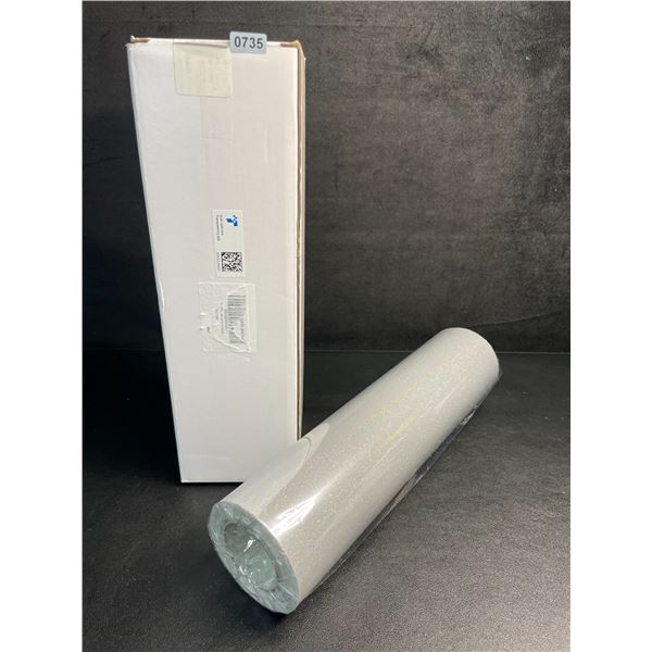 40FT Roll of Glittery Grey Permanent Vinyl (12" x 40FT) For Cricut/DIY Crafts, Custom Decals, etc.
