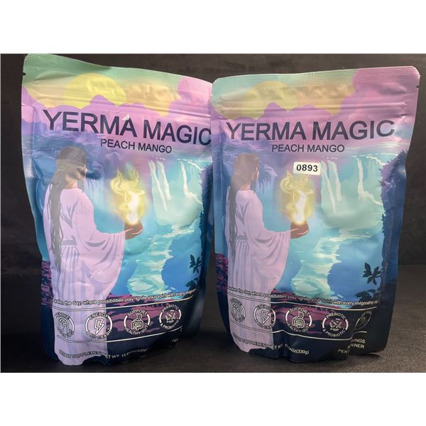 Lot of 2 Yerma Magic Peach Mango Instant Tea Powder (330g) with Prebiotics/Probiotics- New
