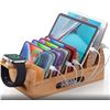 Image 1 : Bamboo Charging Station/Wood Desktop Charging Station Organizer for Multiple Devices - New!