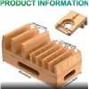 Image 7 : Bamboo Charging Station/Wood Desktop Charging Station Organizer for Multiple Devices - New!