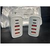 Image 2 : 2-Pack of 60W 5-Port USB-C Fast Charger Blocks - New