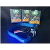Image 1 : 3 Masbrill LED Light-Up Dog Collars - Rechargeable/Rainproof Super-Bright Design (Size M - Blue) New