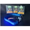 Image 1 : 3 Masbrill LED Light-Up Dog Collars - Rechargeable/Rainproof Super-Bright Design (Size M - Blue) New