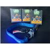 Image 1 : 3 Masbrill LED Light-Up Dog Collars - Rechargeable/Rainproof Super-Bright Design (Size M - Blue) New