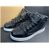 Image 2 : 1 Pair of High-Top Glitter Shoes/Sneakers for Adults (Fit Size 7.5 Men/8.5 Women) Black - New
