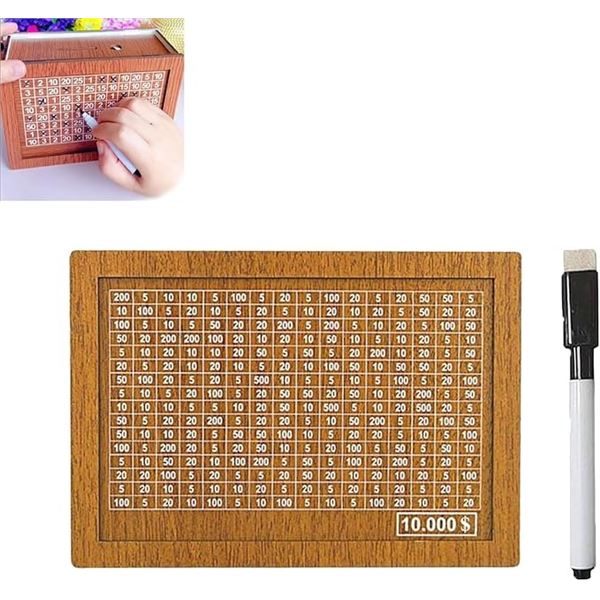 Lot of 4 Cash Vaults/Wooden Money Saving Boxes with Counter - New