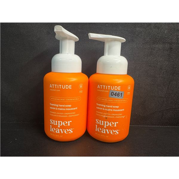 2 Bottles of ATTITUDE Super Leaves Foaming Hand Soap (295ml) Orange Leaves - New