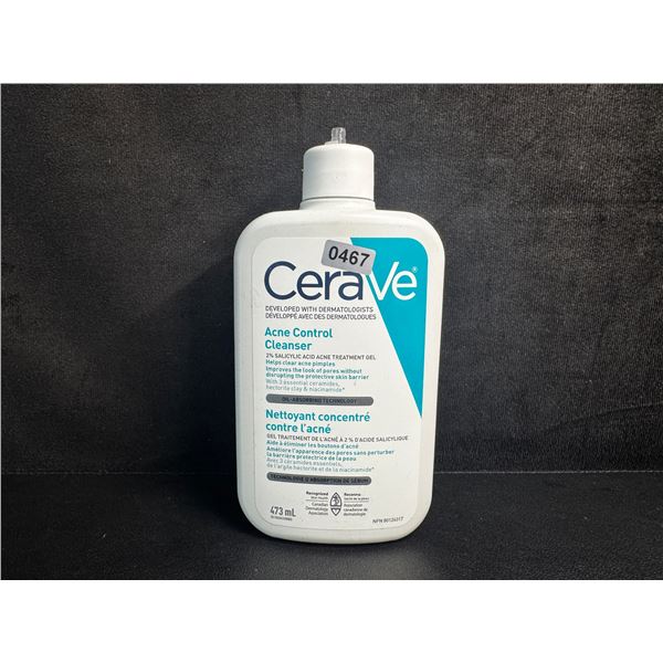 CeraVe Acne Control Cleanser (473ml) 2% Salicylic Acid Acne Treatment Gel - New (Broken Nozzle*)