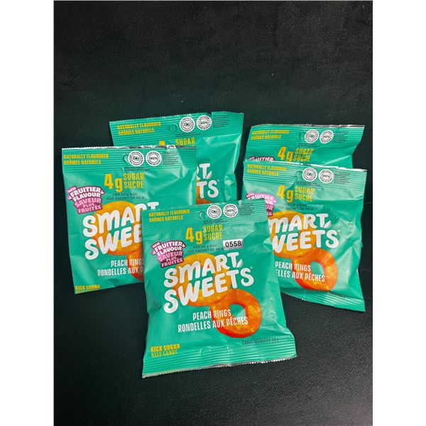 5 Bags of SmartSweets Peach Rings (50g Per Bag) New (BB: 2026/JL/27)