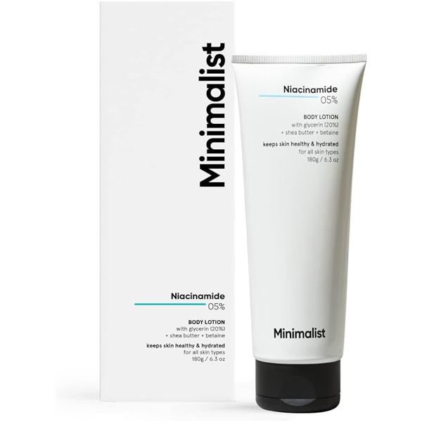 Lot of 2 Minimalist Niacinamide 5% Body Moisturizer Lotion (180g) - New