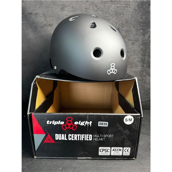 Triple Eight Dual Certified Multi-Sport Helmet - Size S/M - Black - New in Box!
