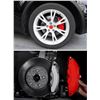 Image 4 : 4PC Set - Red Caliper Covers for Disc Brake Vehicle 2017-2023 Tesla Model 3 18-19" Wheels - New