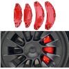 Image 5 : 4PC Set - Red Caliper Covers for Disc Brake Vehicle 2017-2023 Tesla Model 3 18-19" Wheels - New