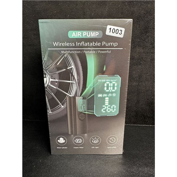 150PSI Wireless Multifunction Portable Tire Inflator for Cars/Bikes/Balls/etc - New