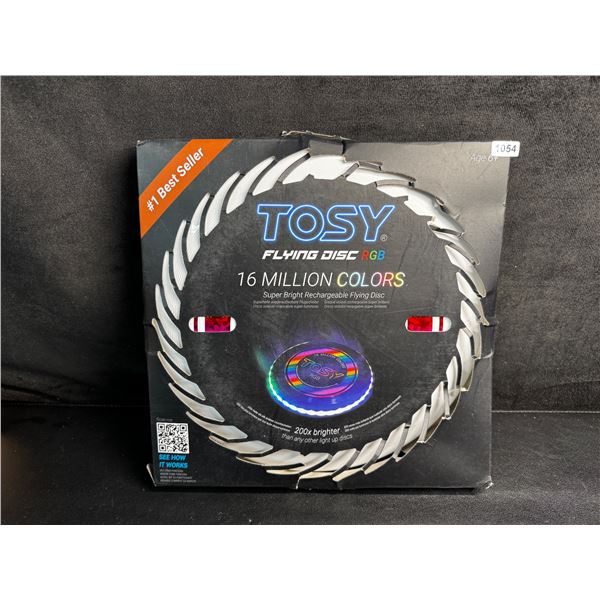 Tosy 175G Rechargeable RGB Flying Disc with Travel Case and 16 Million Colours - New