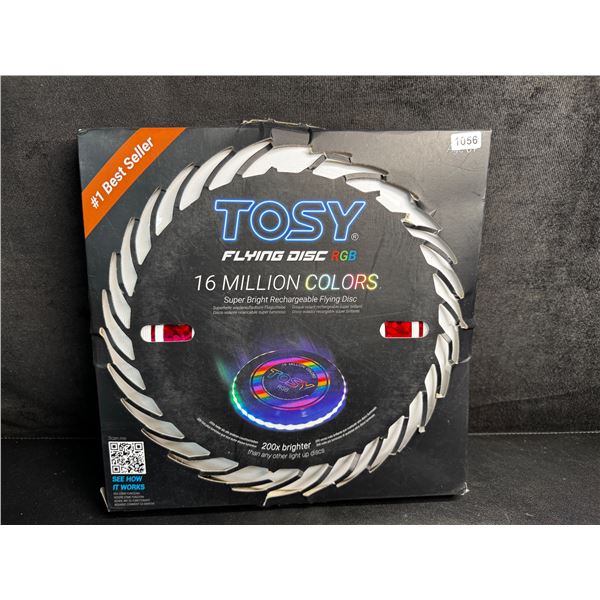 Tosy 175G Rechargeable RGB Flying Disc with Travel Case and 16 Million Colours - New