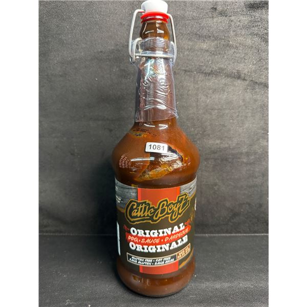 CattleBoyz Original Gluten Free BBQ Sauce 980ML Size Bottle 33.14fl oz - New