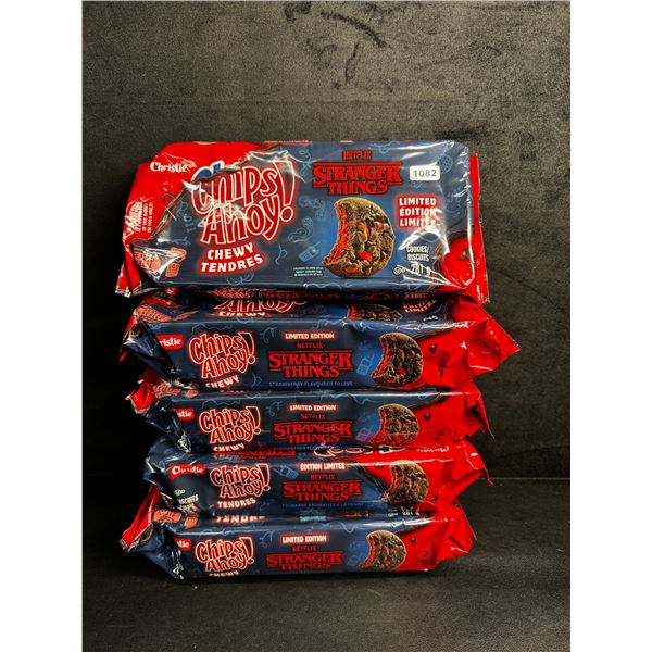 5 Packs of Chips Ahoy Chewy Cookies -  Stranger Things Limited Edition EXP JA10-26 - New