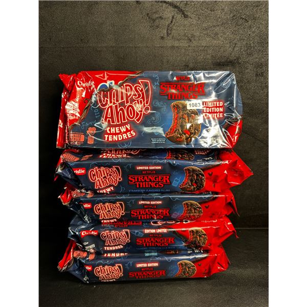 5 Packs of Chips Ahoy Chewy Cookies -  Stranger Things Limited Edition EXP JA10-26 - New