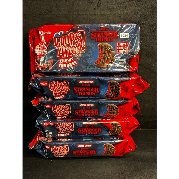5 Packs of Chips Ahoy Chewy Cookies -  Stranger Things Limited Edition EXP JA10-26 - New