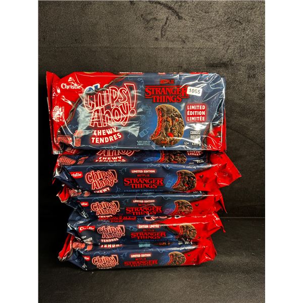 5 Packs of Chips Ahoy Chewy Cookies -  Stranger Things Limited Edition EXP JA10-26 - New