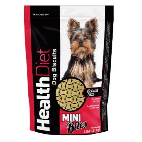 Health Diet Mini Bites Dog Biscuits, 4 lb, Net Weight 1.81 kg