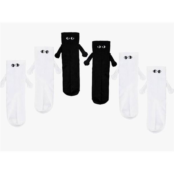 3 Pairs Hand Holding Socks, Friendship Socks Holding Hands Socks Couple Socks Funny Cute Magnetic Su