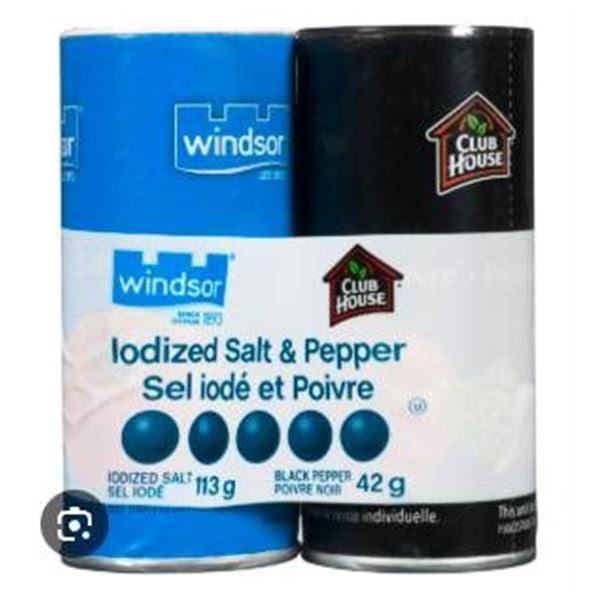 Lot of Club House Pepper and Windsor Salt Metal Containers