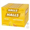 Image 1 : Halls Honey Lemon Flavour Cough Drops, 20 × 9 lozenges