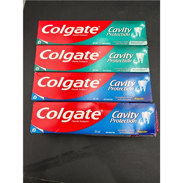 Colgate Cavity Protection Toothpaste Regular & WinterFresh Flavor – 4 Units 95ml Each