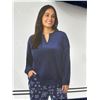 Image 3 : Nautica XL Women’s Two-Piece Sleepwear Set in Navy and Patterned Print