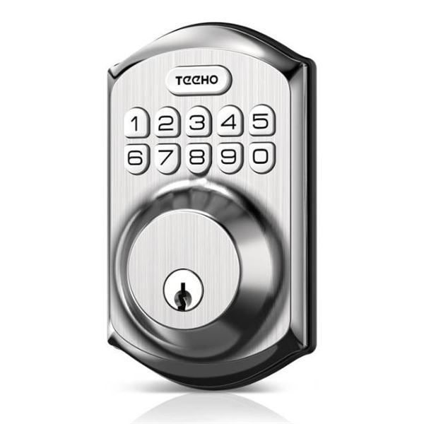TEEHO TE001 Keyless Entry Door Lock with Keypad – Smart Deadbolt Lock for Front Door with 2