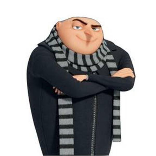 4-Piece Gru Halloween Cosplay Costume Set with Scarf and Accessories