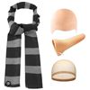 Image 2 : 4-Piece Gru Halloween Cosplay Costume Set with Scarf and Accessories
