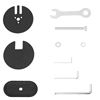 Image 1 : VIVO Black Heavy Duty Grommet Kit for Desk Monitor Mount Stands, Sturdy 4 Inch Grommet Mount with Ha
