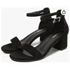 Image 1 : AMOJI Women Low Heel Chunky Pump Ankle Strap Heeled Sandals 301 Size 6 – 6.5