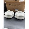 Image 2 : MALACASA Porcelain Mini Casserole Dishes with Lids, Model BAKE-BAKE-047 Pack of 2