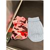 Image 2 : Lot of 2 Two Dog Apparel Items, Including Pink Camouflage Recovery Suit and Light Blue Knit Sweater