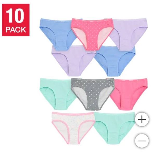 Buffalo David Bitton Girls’ Bikinis Set, 10-Pack, Size L 10-12