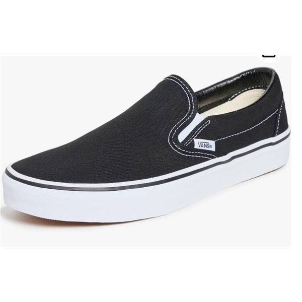 Vans Classic Slip-On Shoes Black Size 6.5 Women or 5 Men