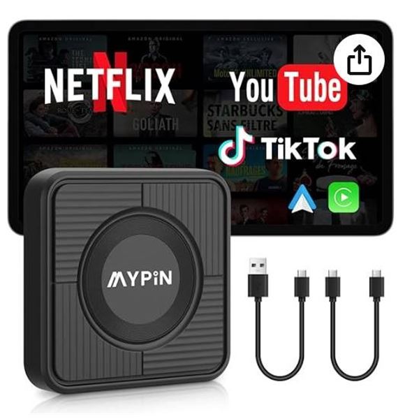 Wireless CarPlay and Android Auto Smart AI Box With Android 13.0 Support 3 in 1