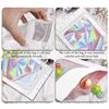 Image 1 : Lot of 2 – 100 Pack Holographic Ziplock Bags Smell Proof Packaging Bags White 2.4 x 3.9 Inc
